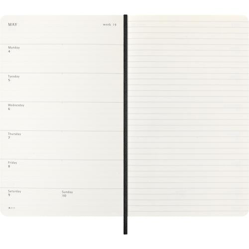 Moleskine Diary 12 Month Weekly + Notes SC Large Black 2026