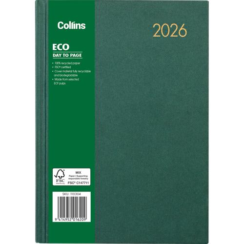 Collins Eco A51 Day Per Page Diary 2026 - Smartfox