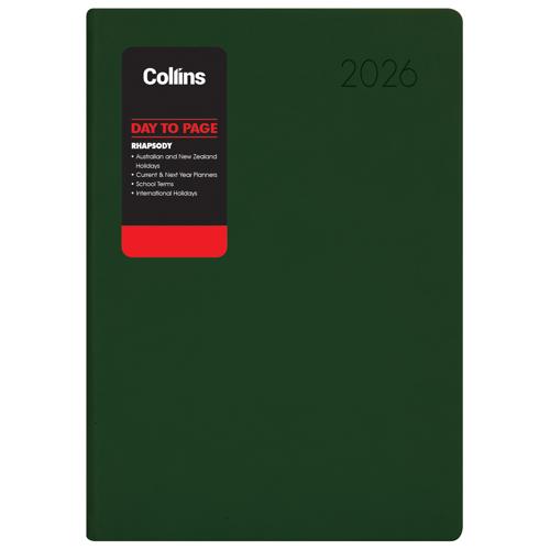 Collins Rhapsody A51 DTP Diary Racing Green 2026 - Smartfox
