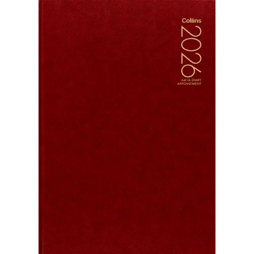 Collins Diary A41A Red Appointment 2026