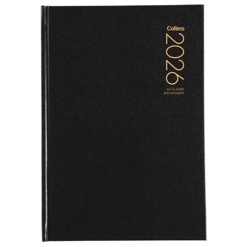 Collins Diary A51A Black Appointment 2026