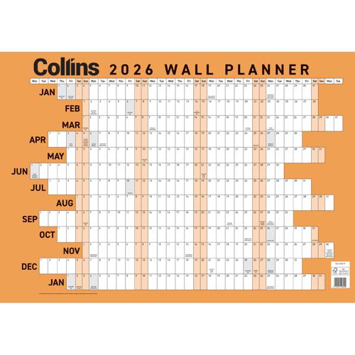 Collins Wallplanner A3 Laminated 2026 - Smartfox