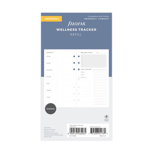 Filofax Organiser Refill Wellness Tracker Personal - Smartfox