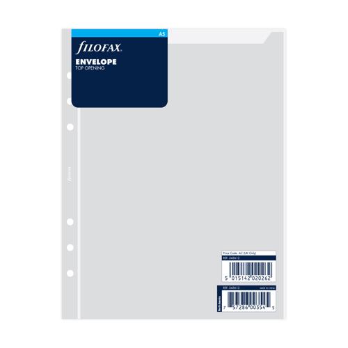 Filofax Accessory Translucent Envelope Top Opening A5
