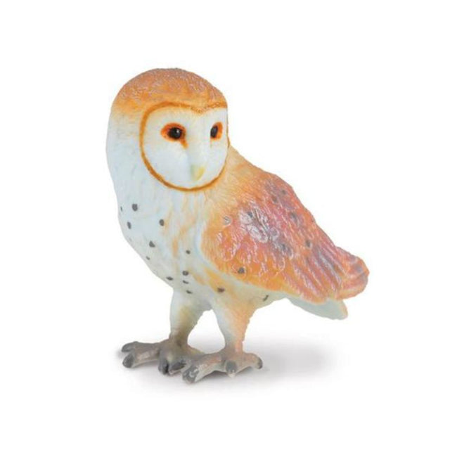 CollectA Barn Owl figurine, hand-painted and detailed, perfect for imaginative play and nature education for ages 3 and up.
