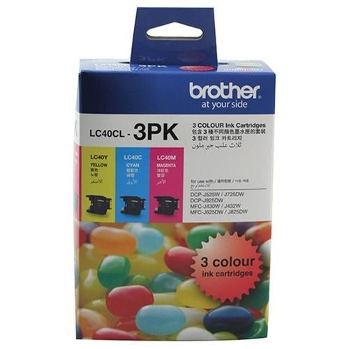 LC40 / LC 40 / LC40CL Colour Brother Original Cartridge 3's Pack