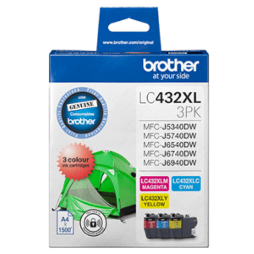 Brother LC432XL 3-Colour Original Ink (C, M, Y)