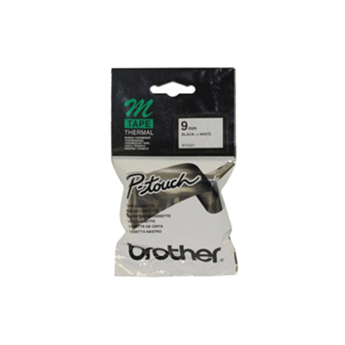 Brother MK-221 Plastic Tape 9mm x 8mt Black on White