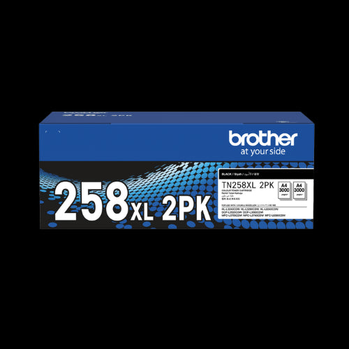 Brother TN258XL Genuine Black, 2's pack