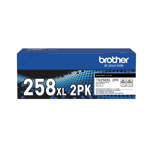 Brother TN258XL Genuine Black, 2's pack