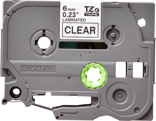 Brother TZe111 6mm TZ Tape Black on Clear