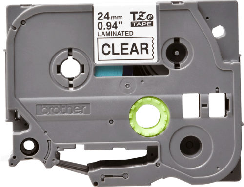 Brother TZe151 24mm TZ Tape Black on Clear