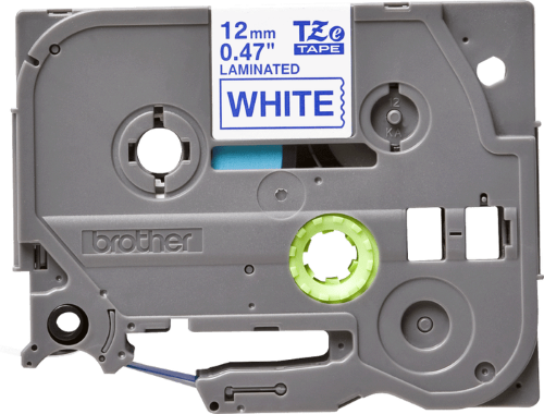 Brother TZe233 12mm TZ Tape Blue on White
