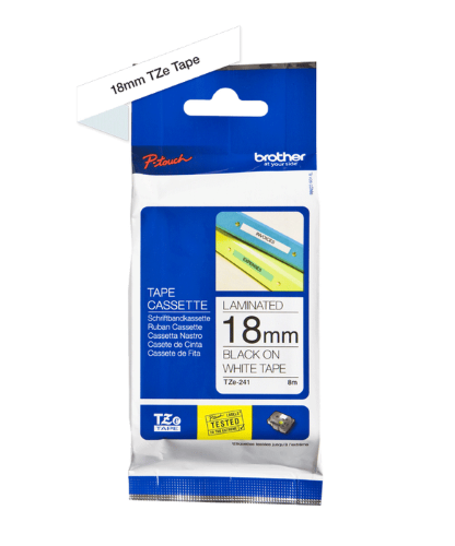 Brother TZe241 18mm TZ Tape Black on White
