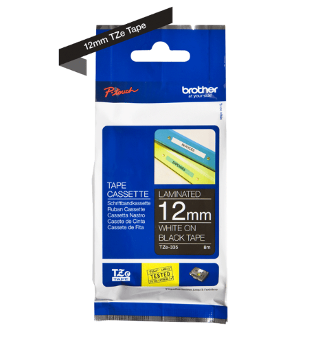 Brother TZe335 12mm TZ Tape White on Black