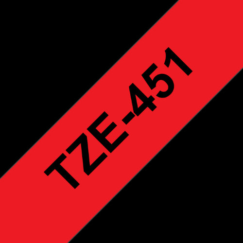 Brother TZEFX451 Black on Red Tape