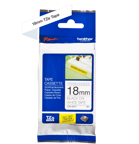 Brother TZeS241 18mm TZ Tape Black on White