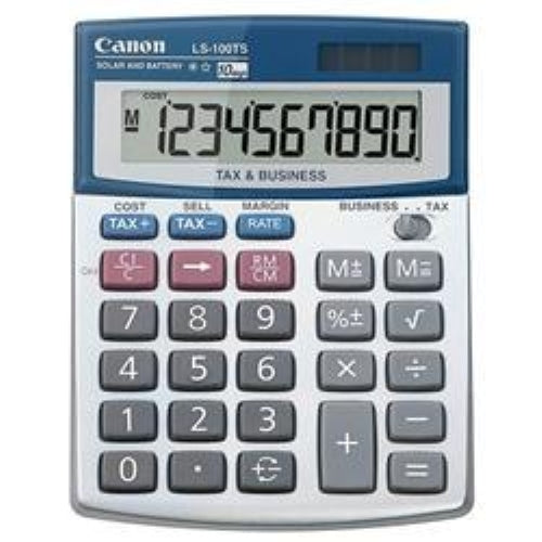 Canon LS100TS Solar & Battery 10 Digit Desktop Calculator