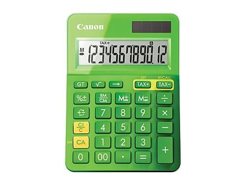 Canon LS123MGR Desktop Tax Calculator, Green