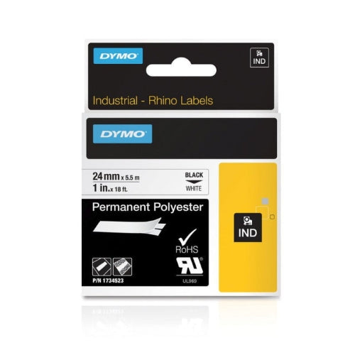 Dymo Rhino 24mm x 5.5mt Permanent Polyester Tape