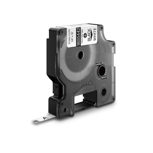 Dymo Rhino Black on White 6mm x 5.5mt Permanent Polyester Label Tape (1805442)