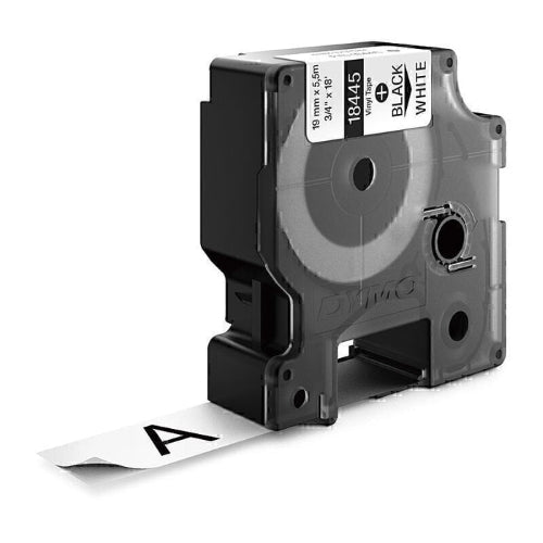 Dymo 18845 Genuine Rhino Black on White 19mm Label Tape