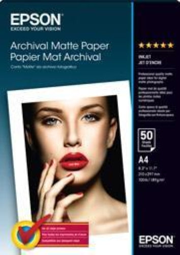 Epson Archival Matte 192gsm Inkjet Paper A4 x 50's