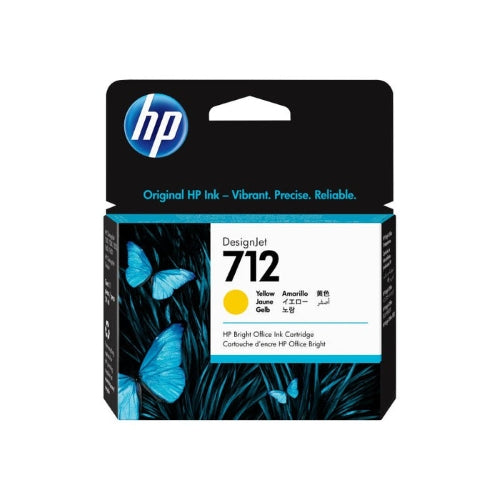 HP 712 Yellow Genuine Ink, 28ml (3ED69A)
