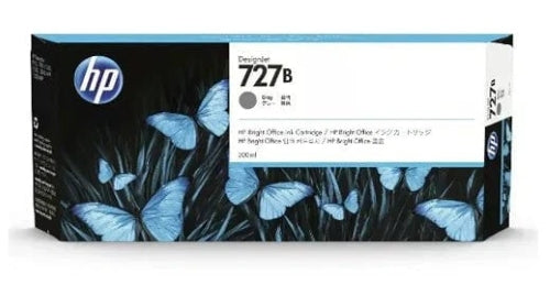 HP 727 / 727B Gray Genuine Ink Cartridge, 300ml (3WX21A)
