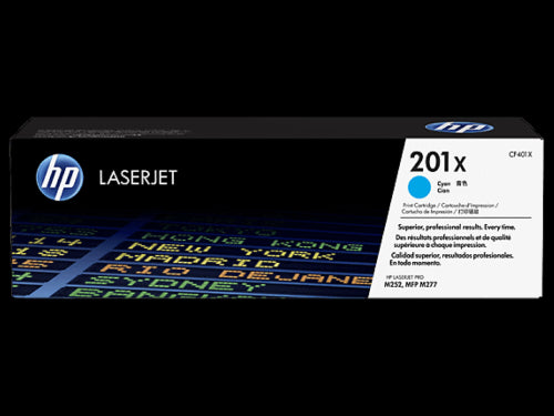 HP 201X / CF401X High Yield Cyan Original Toner