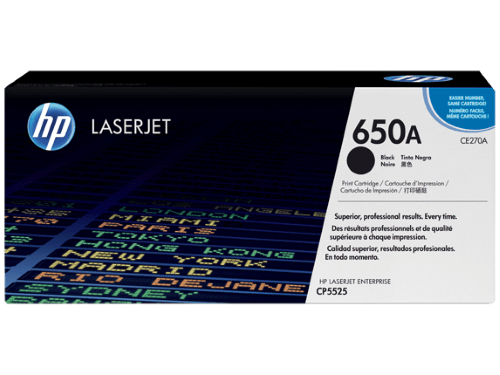 HP 650A / CE270A Black Original Toner