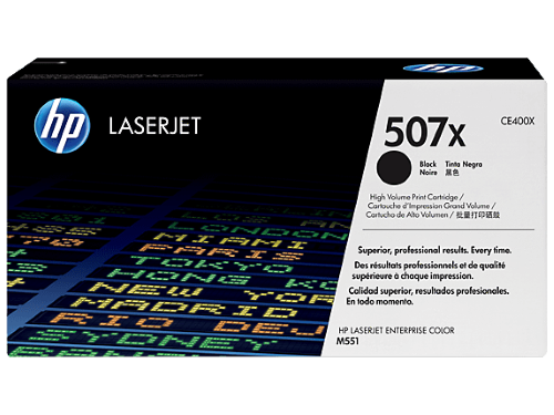 HP 507X / CE400X High Yield Black Original Toner