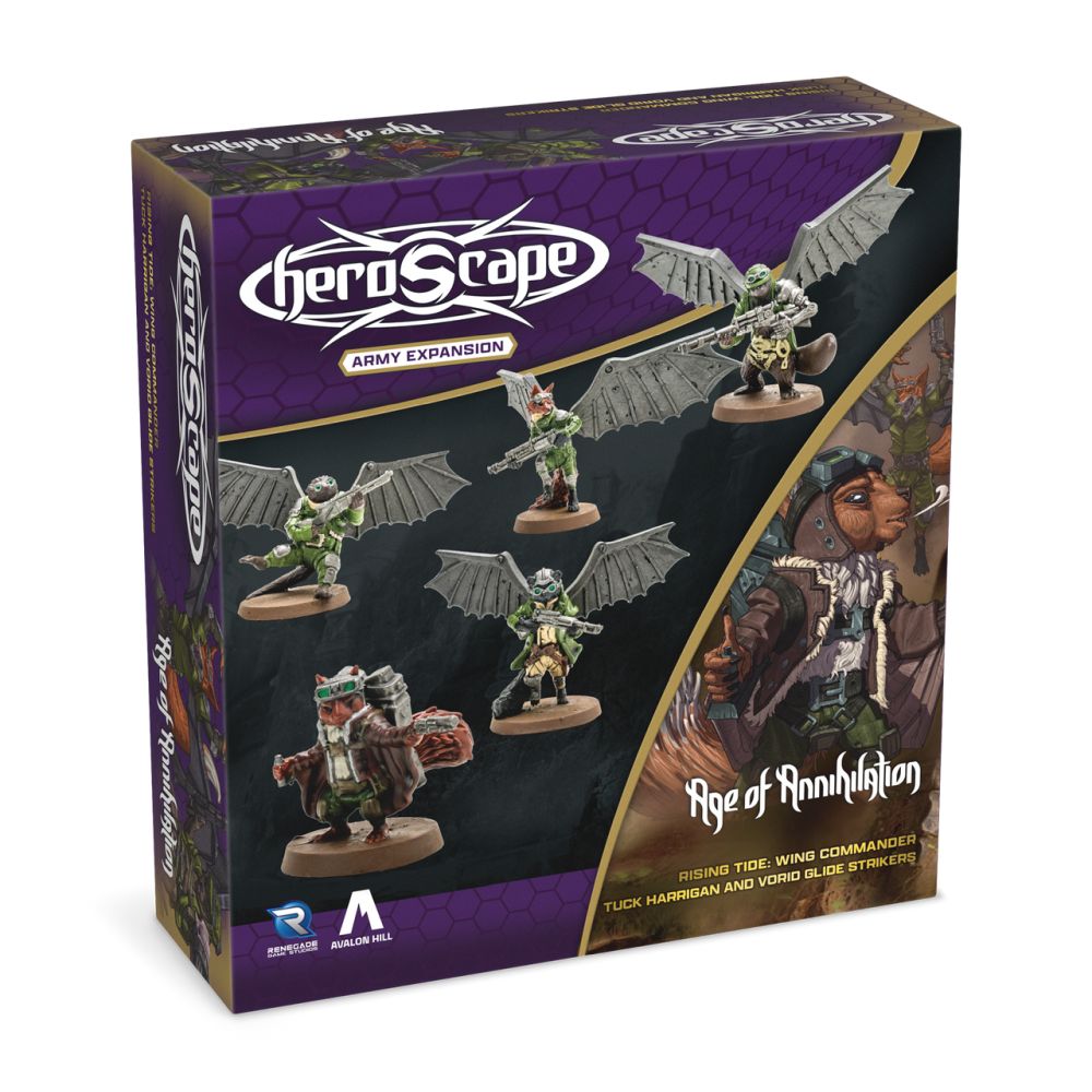 Heroscape - Rising Tide - Wing Commander Tuck Harrigan and Vorid Glidestrikers