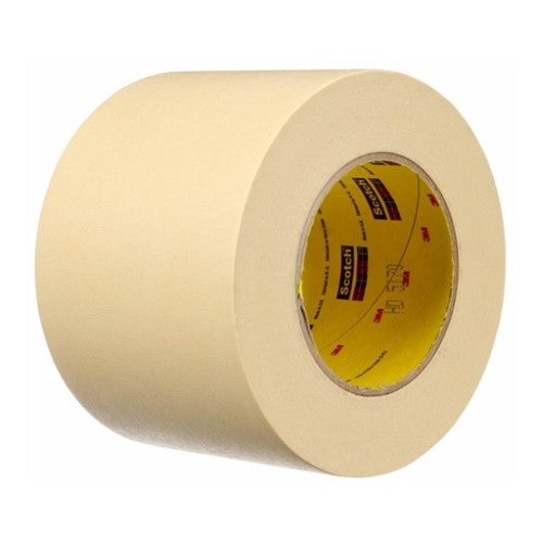 3M Scotch Premium Masking Tape 231: durable white tape for precise paint lines, 96mm wide, ideal for professional and DIY use.