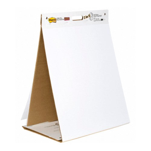 Set of 6 3M Tabletop Easel Pads with reversible dry erase surfaces for brainstorming and collaborative presentations.