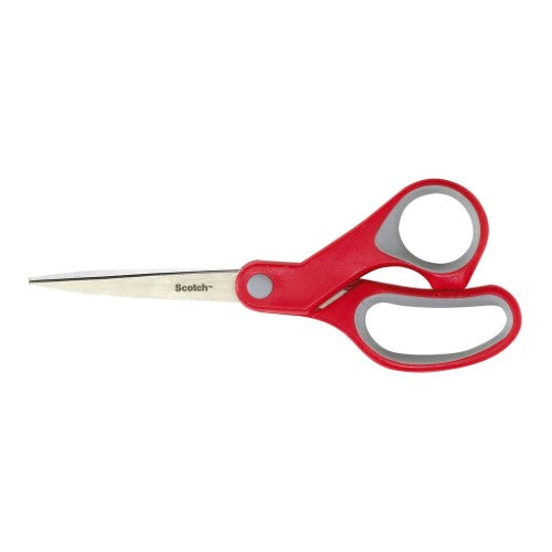 3M Scotch Multipurpose Scissors 1428, 8-inch, durable stainless steel blades, comfort grip handles for versatile cutting tasks.