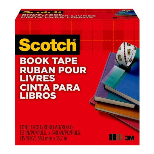 3M Scotch Tape Book Repair 845, 38mm x 13.7m, transparent tape for preserving and restoring books and documents.