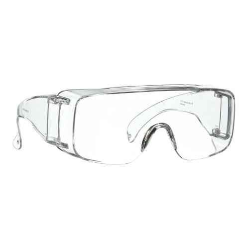 3M Over-The-Glass Safety Eyewear for protection over prescription glasses, anti-scratch clear lens, pack of 10.