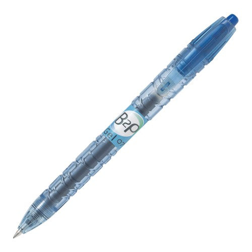 Eco-friendly Pilot Bottle 2 Pens in blue with 0.7mm tips, made from 89% recycled materials, set of 10.