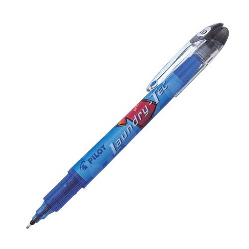 Pilot Laundry Marker Med Black with a precision tip for clear, permanent fabric markings on clothes and projects.