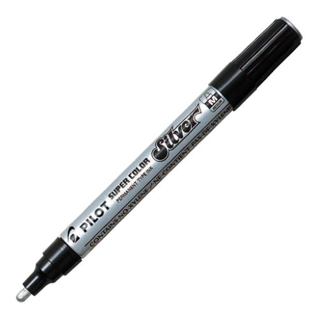 Pilot Marker Paint Med Silver with 2.0mm tip, ideal for versatile artistic projects on various surfaces.