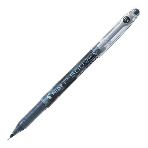 Pilot P500 Black gel pens set of 12; 0.5mm needlepoint tip for smooth, detailed writing and drawing.