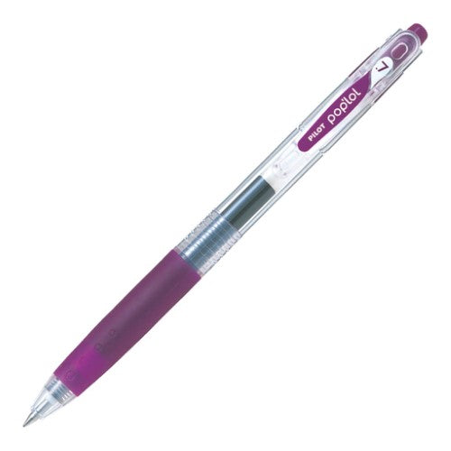 Set of 12 dark red Pilot Pop'Lol gel pens with 0.7mm fine tips, ideal for vibrant artwork and detailing.