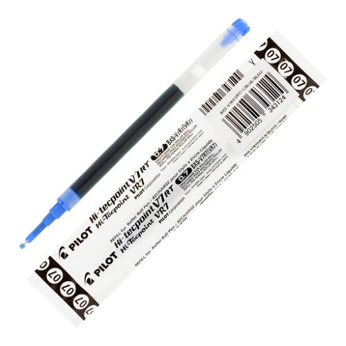 Set of 12 Pilot V7RT blue ink refills, 0.7mm fine tip for smooth, vibrant writing in retractable pens.