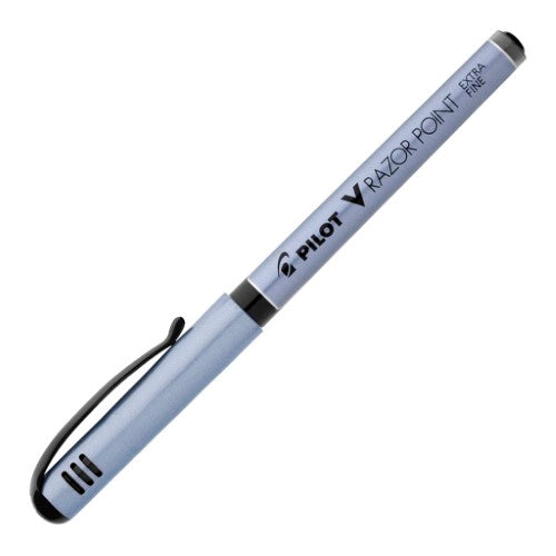 Set of 12 Pilot V-Razor Black pens with 0.4mm tips for precise lines and vibrant colors, ideal for writing and drawing.