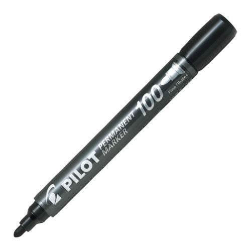 Set of 12 Pilot SCA 100 permanent markers with 1.0mm bullet tip, ideal for bold writing on various surfaces.