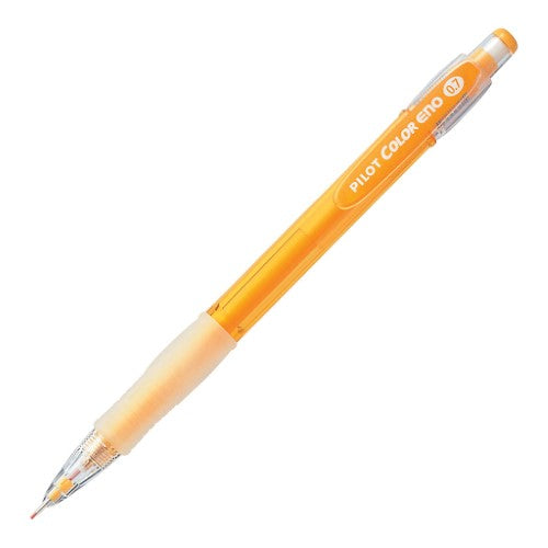 Set of 12 vibrant orange Pilot Colour Eno mechanical pencils, perfect for detailed writing and drawing.