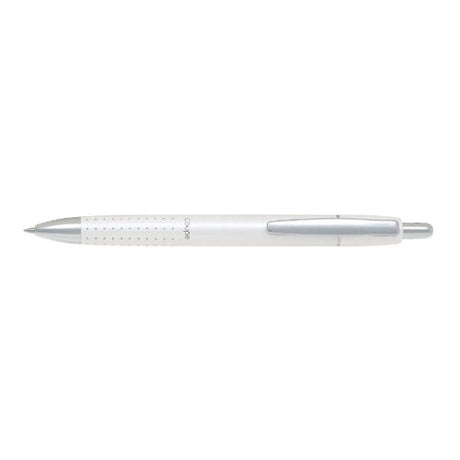 Pilot Coupe Executive Pen in white, featuring a textured barrel, 0.7mm fine tip, and sturdy pocket clip for easy access.
