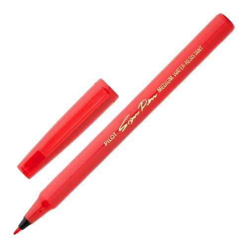 Set of 12 Pilot Sign Pens with 0.6mm red tips, perfect for precision writing, signatures, and detailed artwork.