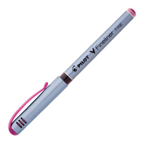 Set of 12 Pilot V-Fineliner Pink pens with 0.4mm tips for vibrant, reliable, and precise writing in creative projects.